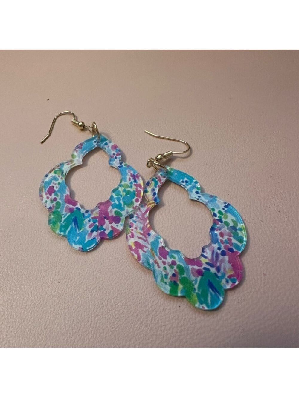 Colorful Floral Drop Earrings